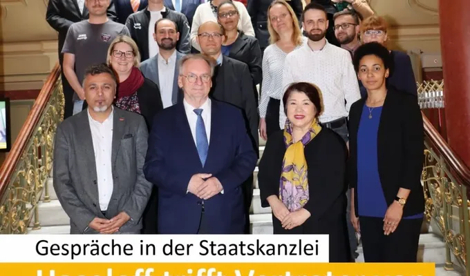 Der FC Inter beim Ministerpräsidenten
